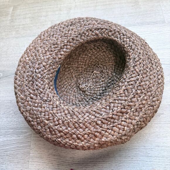 Helen Kaminski Australia 100% Raffia Brown Brimmed Sun Hat. main image 4
